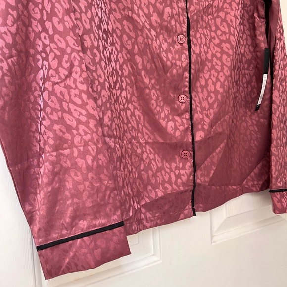 NWT BCBGMAXAZRIA Deco Rose Leopard Satin Top S - Picture 6 of 13